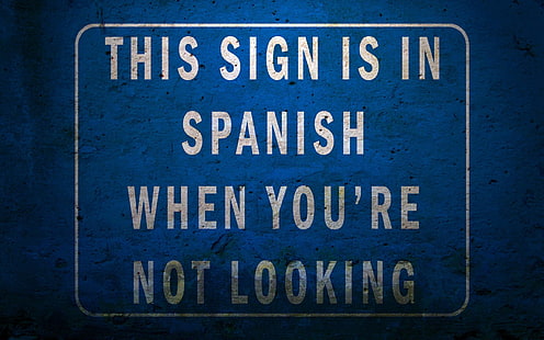 este sinal está em espanhol texto, humor, sinais de alerta, sinais, espanhol, HD papel de parede HD wallpaper