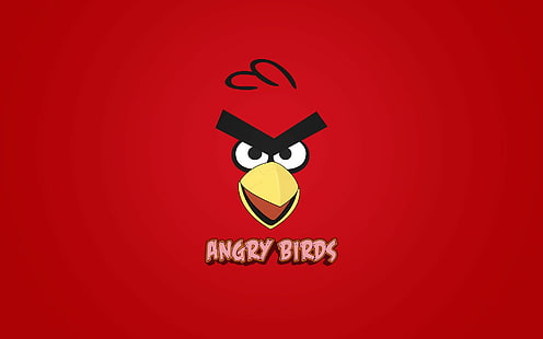 fundo vermelho, Angry Birds, HD papel de parede HD wallpaper