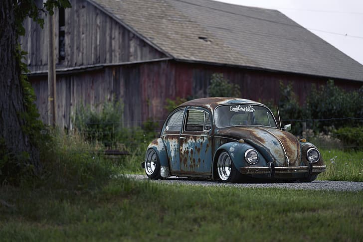 Volkswagen, Old, Beetle, Rusty, Sfondo HD