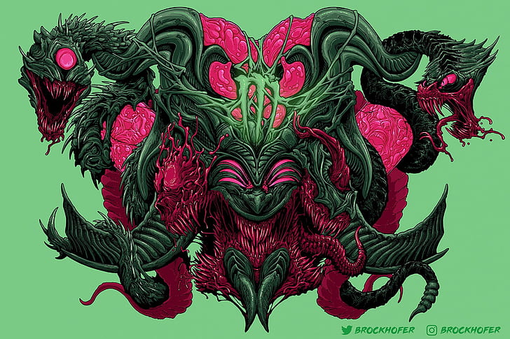 Brock Hofer, Counter-Strike: Global Offensive, digital art, artwork, creature, gore, fictional creatures, HD wallpaper