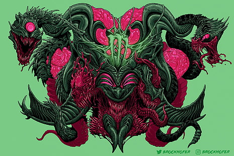 Brock Hofer, Counter-Strike: Global Offensive, arte digitale, opere d'arte, creatura, sangue, creature immaginarie, Sfondo HD HD wallpaper