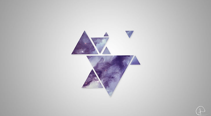 Треугольник HD Wallpaper, треугольный кенгуру, художественный, абстрактный, цвет, пространство, простой, креативный, steam punk, аэро, треугольник, иллюминаты, элементы, purrplesimple, пурпурный, серый, пирамида, HD обои