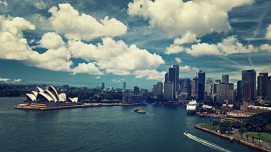byggnad, Sydney, stad, urban, arkitektur, himmel, stadsbild, Australien, Sydney Opera House, HD tapet HD wallpaper