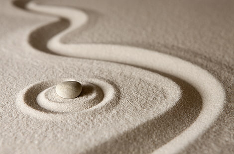 sabbia beige, sabbia, pietre, pietra, zen, Sfondo HD HD wallpaper