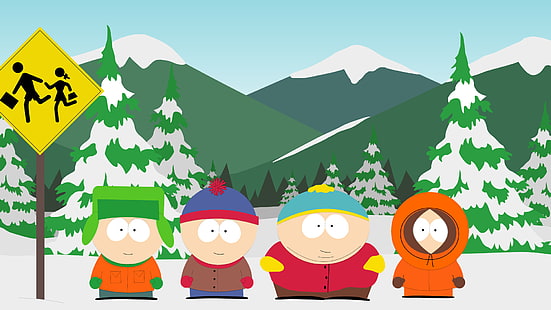 South Park wallpaper, South Park, Eric Cartman, Kenny McCormick, Kyle Broflovski, Stan Marsh, HD wallpaper HD wallpaper