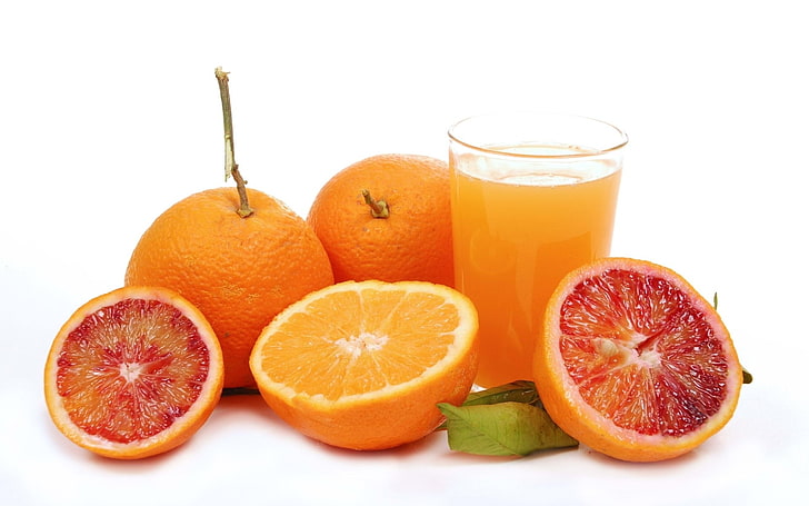Плодове, портокал, кърваво портокал, сок, HD тапет