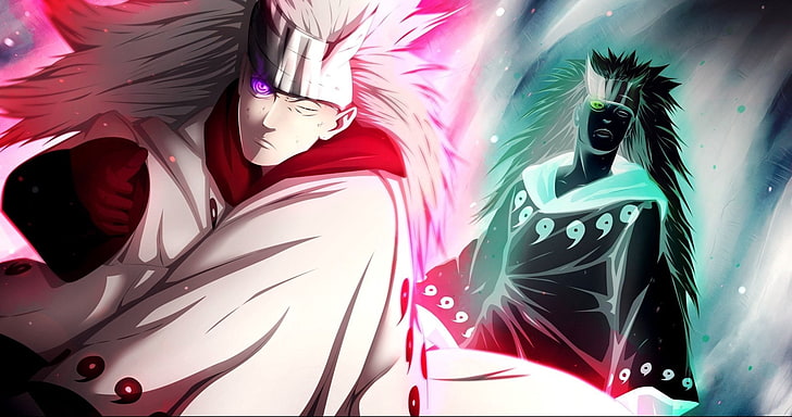 man wearing red and white coat anime character illustration, Anime, Naruto, Madara Uchiha, HD wallpaper