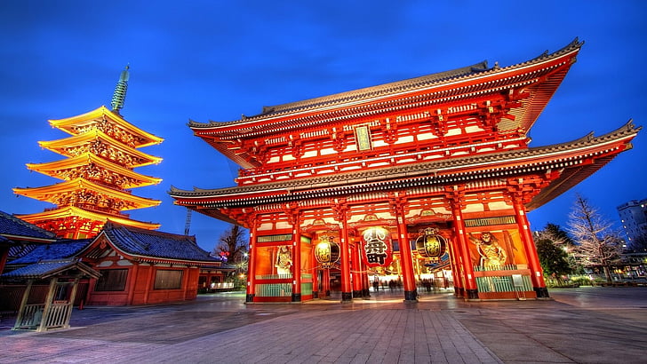 Templos, Templo de Asakusa Kannon, HD papel de parede