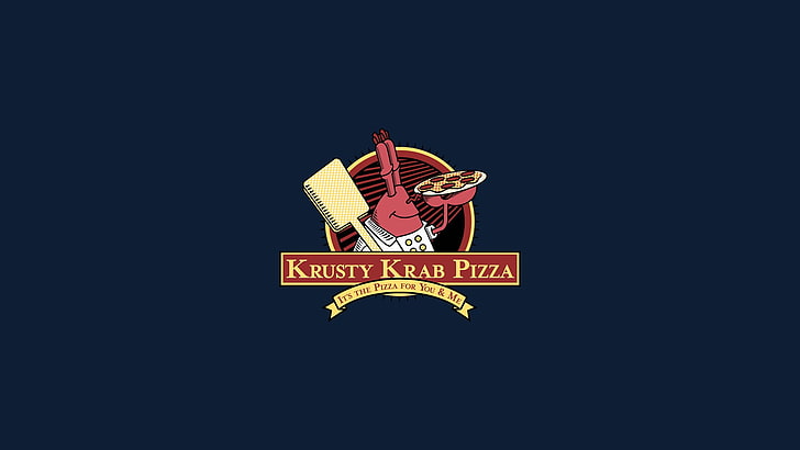 señalización de neón roja y blanca de Budweiser, pizza, SpongeBob SquarePants, comida, krusty krab, Fondo de pantalla HD
