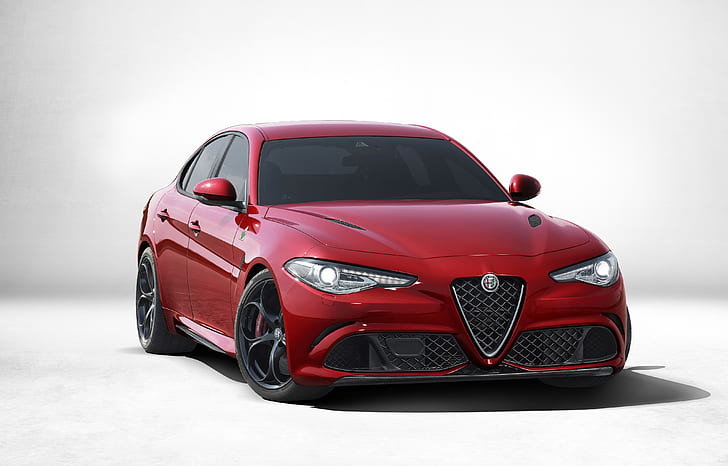 2016, Alfa Romeo, Giulia, Quadrifoglio, 952, รถเก๋งอัลฟ่าโรมิโอสีแดง, Cars s HD, s, พื้นหลัง hd, รถยนต์, วอลล์เปเปอร์ HD