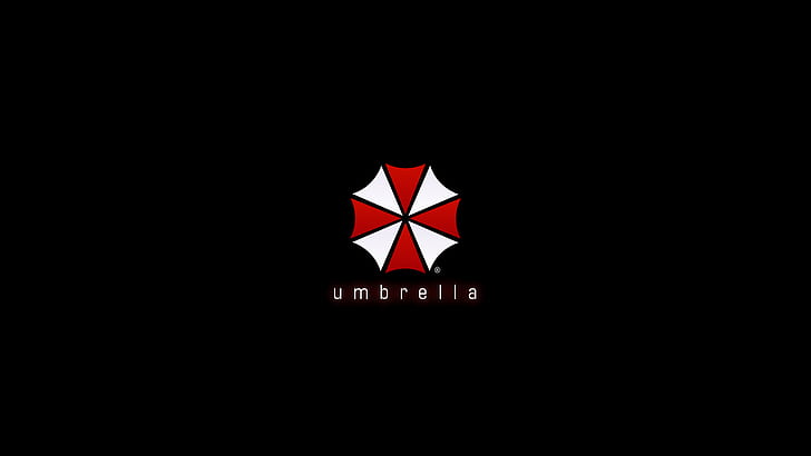 Umbrella Corporation Umbrella Resident Evil Black Logo HD, videospel, svart, logotyp, ondska, bosatt, paraply, företag, HD tapet