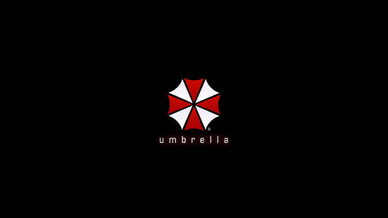 Umbrella Corporation Umbrella Resident Evil Black Logo HD, gry wideo, czarny, logo, zło, rezydent, parasol, korporacja, Tapety HD HD wallpaper