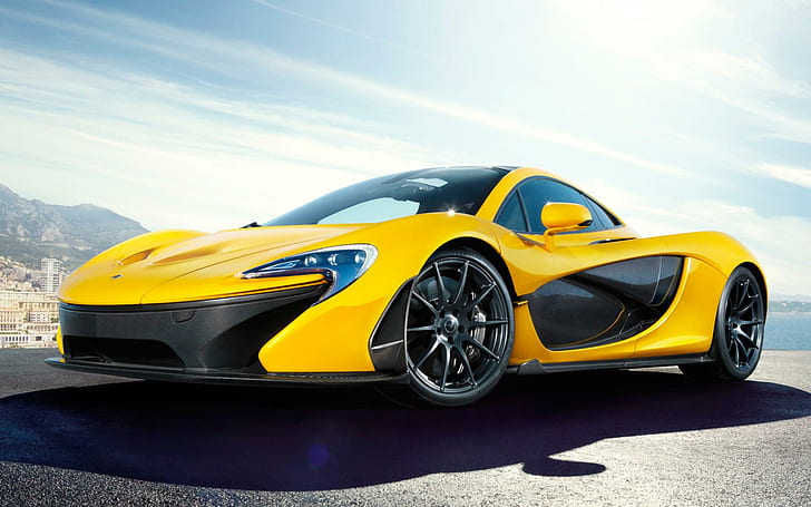 McLaren P1, concept, supercar jaune, McLaren p1, concept, supercar jaune, Fond d'écran HD