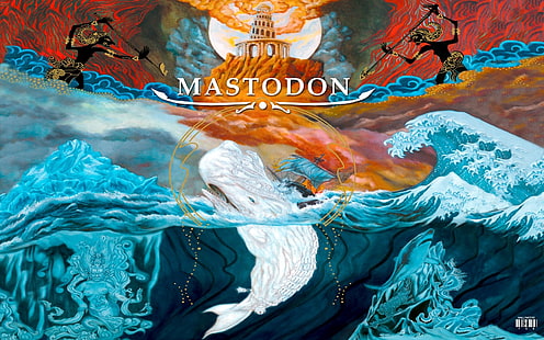 Mastodon painting, Mastodon, leviathan, fantasy art, HD wallpaper HD wallpaper
