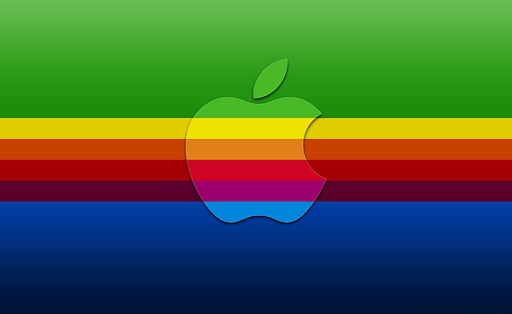 Colorful Apple Background, multicolored Apple logo wallpaper, Computers, Mac, Colorful, Apple, Background, HD wallpaper