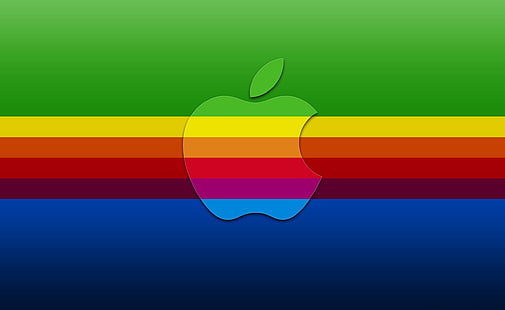 Renkli elma arka plan, çok renkli elma logo duvar kağıdı, bilgisayarlar, Mac, renkli, elma, arka plan, HD masaüstü duvar kağıdı HD wallpaper