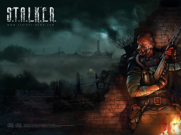 Stalker wallpaper, apocalíptico, máscaras de gás, Ucrânia, videogames, S.T.A.L.K.E.R., HD papel de parede