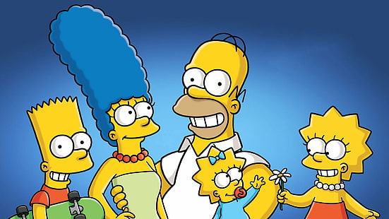 Los Simpson, Bart Simpson, Homer Simpson, Lisa Simpson, Maggie Simpson, Marge Simpson, Fondo de pantalla HD HD wallpaper