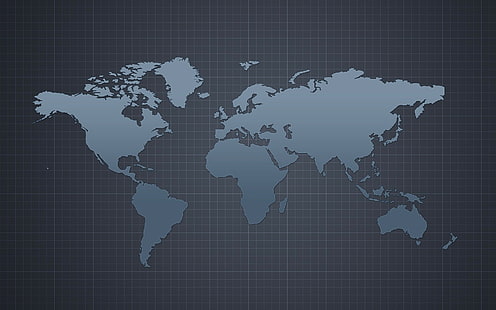 minimalisme, carte, monde, carte du monde, Fond d'écran HD HD wallpaper