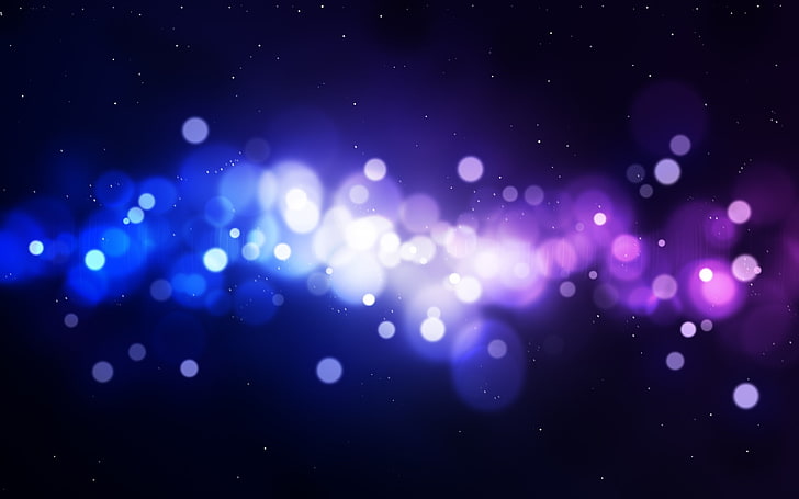 lumières brisées papier peint, abstrait, coloré, bokeh, bleu, violet, Fond d'écran HD