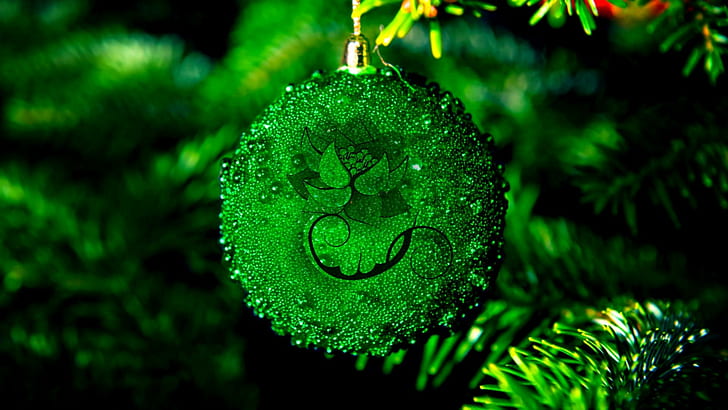 Holidays Christmas Balls Green, miscellaneous, holidays, christmas, christmas balls, balls, green, HD wallpaper