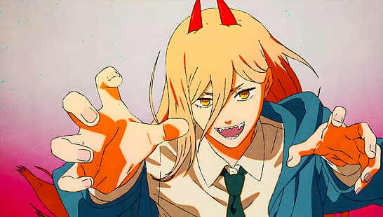 Kettensägenmann, TatsukiFujimoto, Anime Mädchen, Anime, 4K, MAPPA, Power (Kettensägenmann), HD-Hintergrundbild HD wallpaper