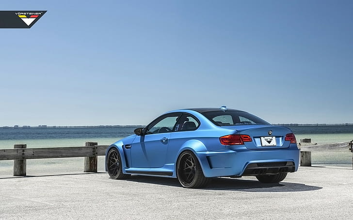 Vorsteiner, BMW, BMW M3, BMW M3 GTRS3, blue cars, HD wallpaper
