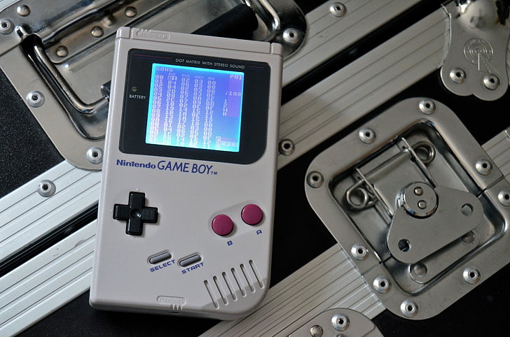 Nintendo Game Boy blanca, GameBoy, chiptune, vintage, 8 bits, DMG-01, LSDJ, Fondo de pantalla HD