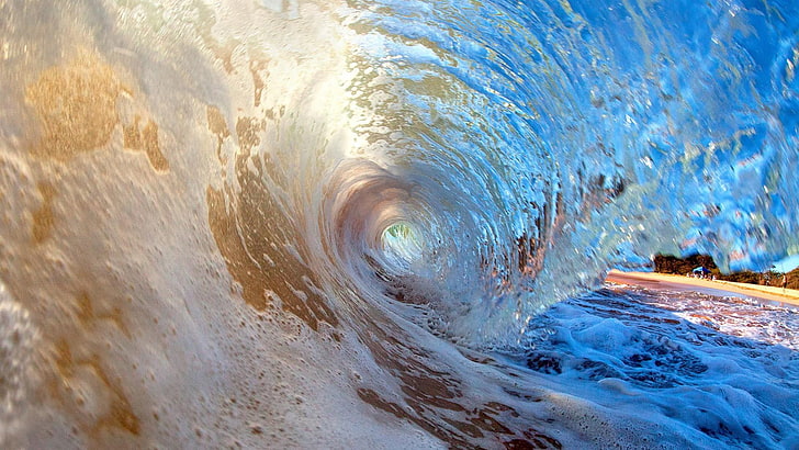 hawaii, water, wave, ocean, sea, sky, wind wave, photograph, HD wallpaper