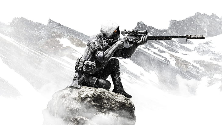 пейзаж, планини, поза, игра, изкуство, снайперист, пушка, стрелец, Sniper Ghost Warrior 4, Sniper: Ghost Warrior Contracts, HD тапет