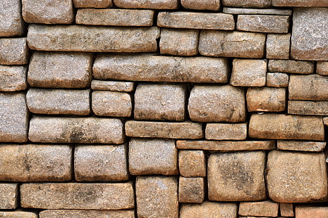 pared de ladrillo marrón, pared, textura, piedras, Fondo de pantalla HD HD wallpaper