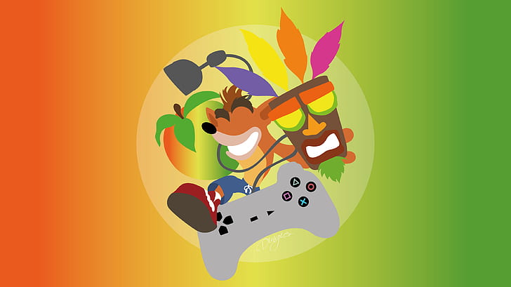 Video Game, Crash Bandicoot, Aku Aku (Crash Bandicoot), Crash Bandicoot (Karakter), Wallpaper HD