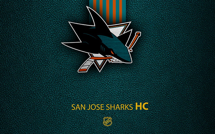Hockey, San Jose Sharks, emblem, logotyp, NHL, HD tapet