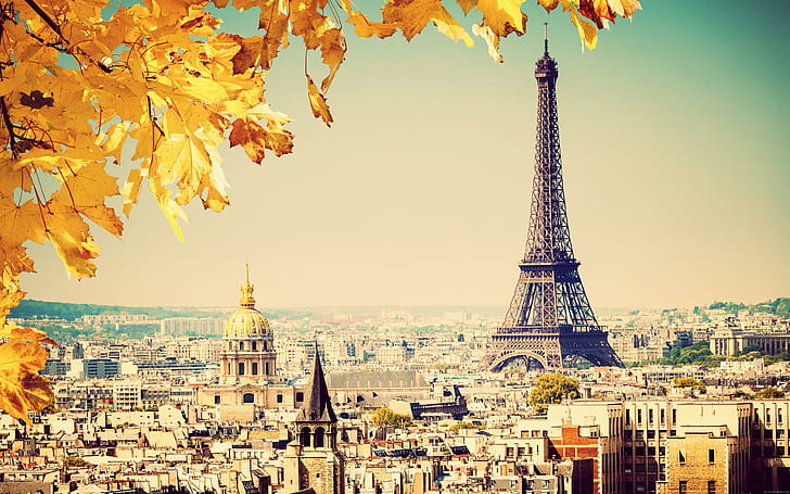 باريس في الخريف ، برج إيفل ، باريس ، العالم ، فرنسا ، إيفل ، برج ، خريف، خلفية HD