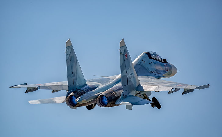 Jet Fighters, Sukhoi Su-30, Pesawat, Jet Fighter, Warplane, Wallpaper HD