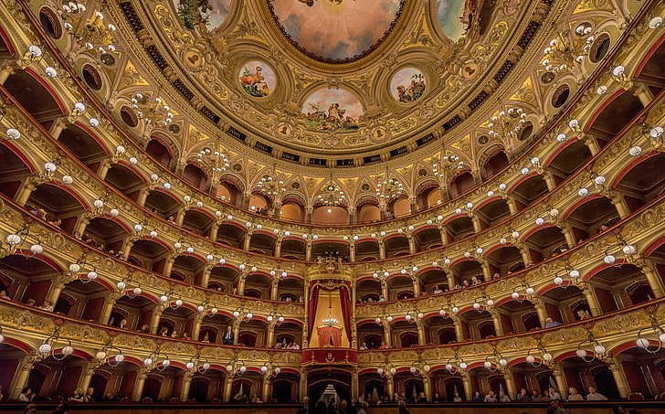 Italy, Opera, Sicily, Catania, The Teatro Massimo Bellini, HD wallpaper