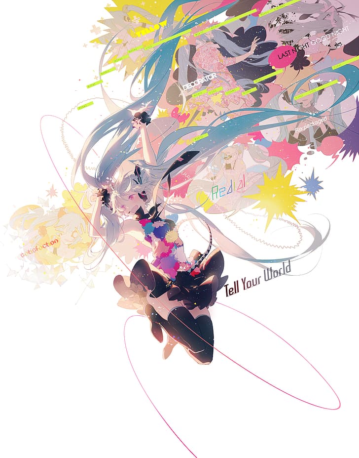 artwork, rella, Hatsune Miku, Vocaloid, Sfondo HD, sfondo telefono