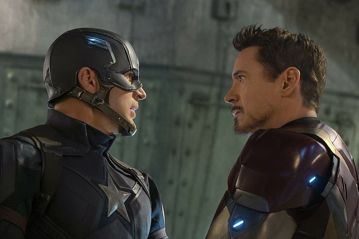 Pembalasan pertama MARVEL, Steve Rogers, Tony Stark, MARVEL, Iron Man, komik, Captain America: Perang Saudara, Pembalas pertama: Konfrontasi, sci-Fi, Wallpaper HD