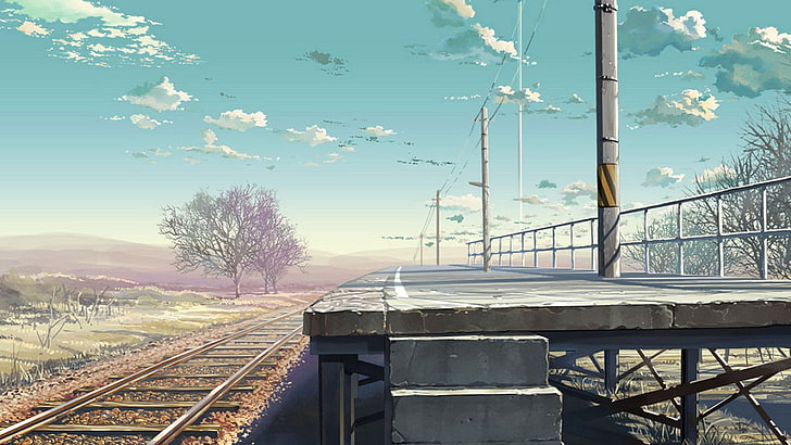 Eisenbahn, Kunstwerk, Anime, HD-Hintergrundbild