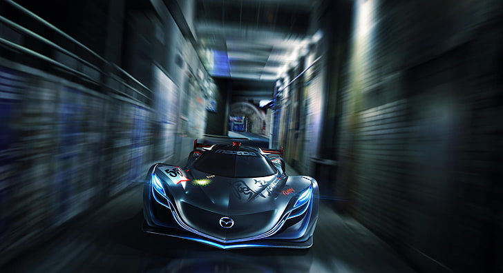 graue Mazda Auto digitale Tapete, Konzept, Mazda, Auto, Geschwindigkeit, Front, Furai, HD-Hintergrundbild