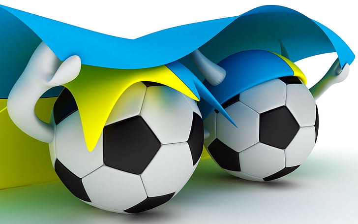 Balón, Fútbol, ​​Deporte, Ucrania, Bandera, Fondo de pantalla HD
