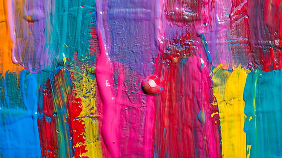 colorful, abstract art, painting, colors, multicolor, HD wallpaper HD wallpaper