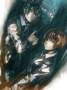 Psycho-Pass, Tsunemori Akane, Kougami Shinya, Wallpaper HD HD wallpaper