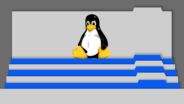 Linux, fondo simple, arte digital simple, Fondo de pantalla HD