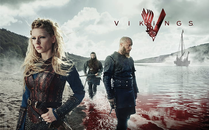 Vikingar, TV-serier, fjord, blod, Vikingar, TV, Serier, Fjord, Blod, HD tapet