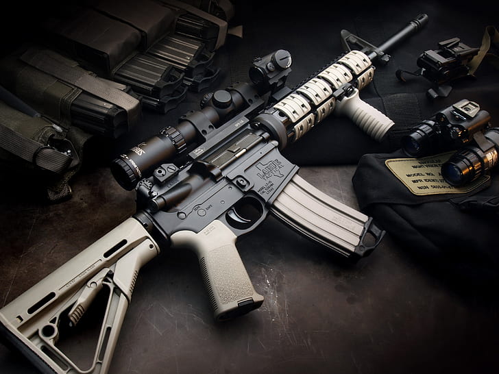 Senjata, Colt AR-15, Assault Rifle, Wallpaper HD