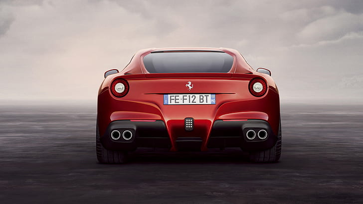 페라리 F12 Berlinetta HD, 빨간 스포츠카, 자동차, 페라리, 베를린, F12, HD 배경 화면