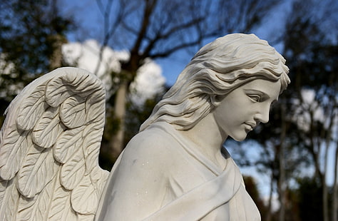 ангелска статуя, крила, ангел, статуя, скулптура, HD тапет HD wallpaper