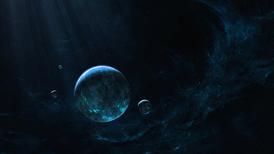 Weltraumkunst, Planet, Planeten, Universum, 8k uhd, Dunkelheit, Weltraum, Weltraum, Nacht, HD-Hintergrundbild HD wallpaper