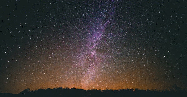 paisagem, estrelas, noite estrelada, skyscape, via láctea, HD papel de parede HD wallpaper